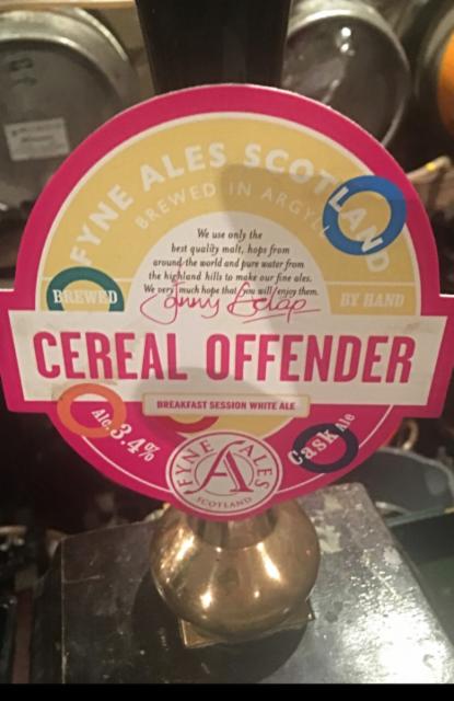 Cereal Offender 3.4%, Fyne Ales, Scotland