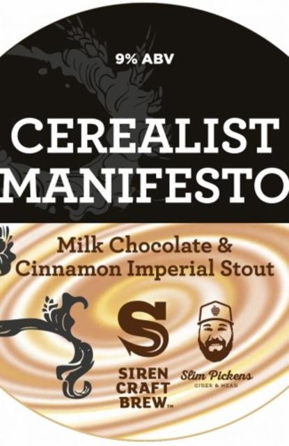 Cerealist Manifesto 9.0%, Siren Craft Brew, England