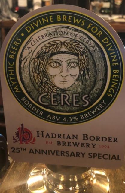 Ceres 4.3%, The Hadrian Border Brewing Co, England