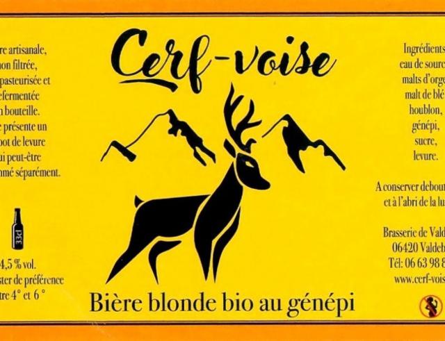 Cerf-voise Blonde Au Génépi, Brasserie De Valdeblore (Cerf-voise)