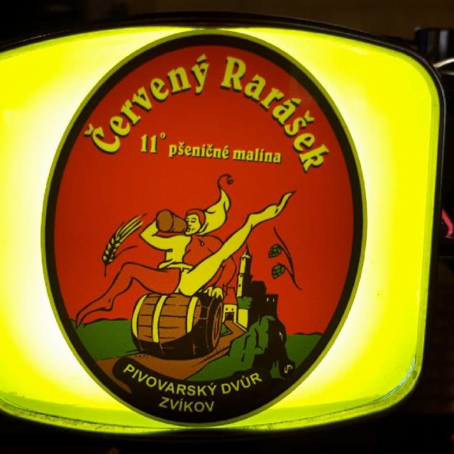 Červený Rarášek Malinový 5.2%, Pivovarský dvůr Zvíkov, Czech Republic