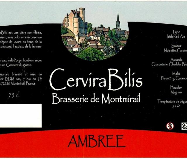 CerviraBilis Ambrée 4.3%, Brasserie-Distillerie De Montmirail, France
