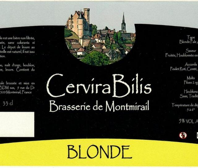 CerviraBilis Blonde 4.5%, Brasserie-Distillerie De Montmirail, France