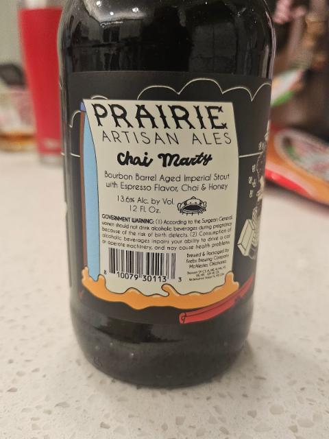 Chai Marty 13.6%, Prairie Artisan Ales, United States