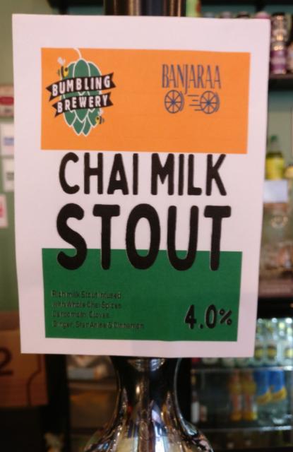 Chai Milk Stout 4.0%, Bumbling Brewery, England