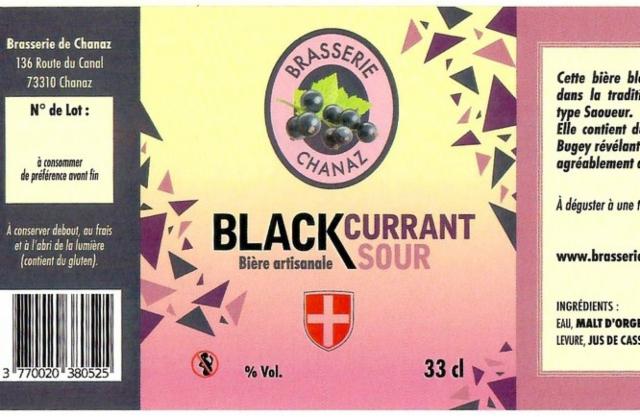 Chanaz Black Currant Sour 4.5%, Brasserie Chanaz, France