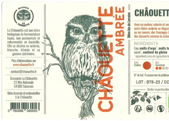 Châouette Ambrée 5.0%, Brasserie La Châouette, France