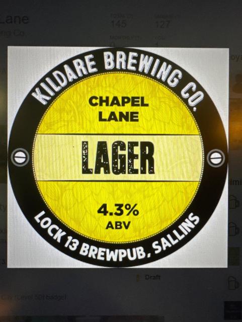 Chapel Lane 4.3%, Kildare Brewing Company, Ireland