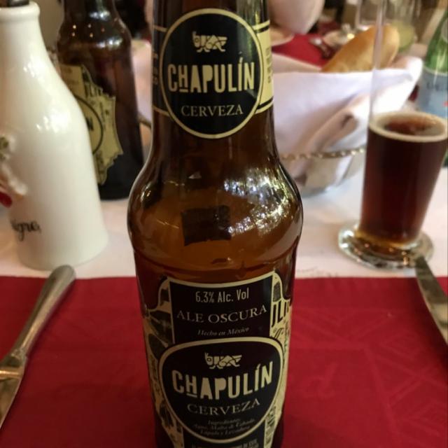 Ale Oscura 6.3%, Chapulín Cerveza, Mexico