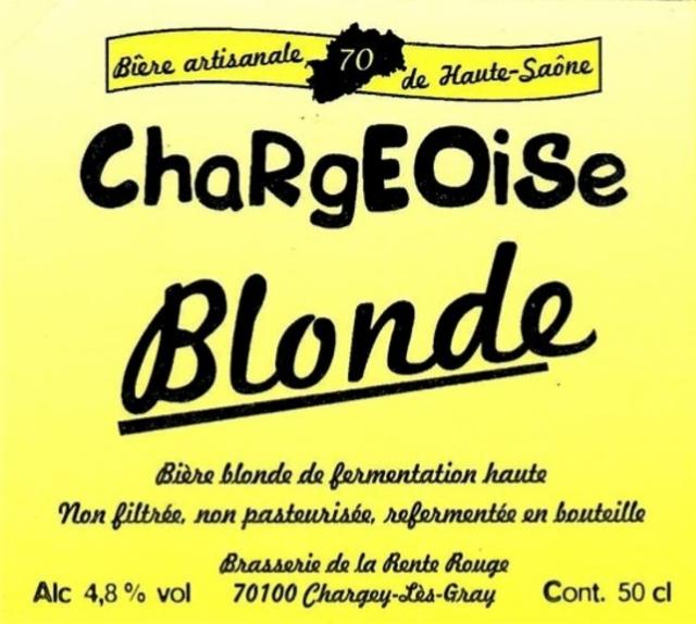 Chargeoise Blonde, Brasserie De La Rente Rouge