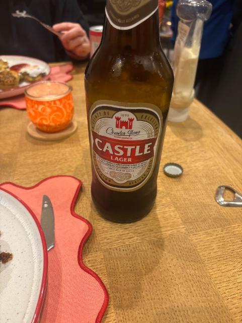 Charles glass castle lager 5.0%, Charles Glass, South Africa