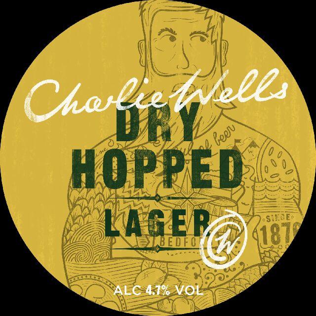 Charlie Wells Dry Hopped Lager 4.7%, Eagle Brewery (formerly Charles Wells), England