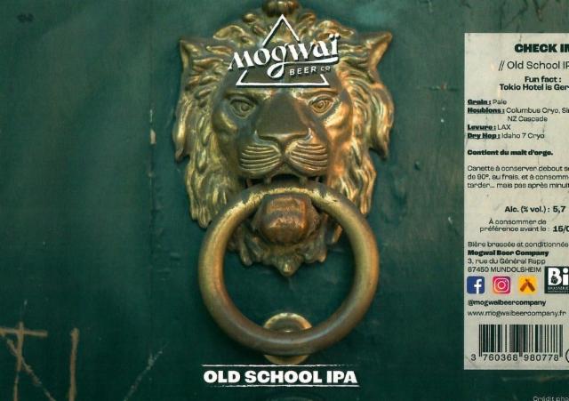 Check In 5.7%, Mogwaï Beer Company, France