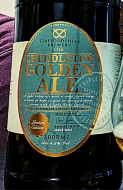 Cheddleton Golden Ale 4.5%, Staffordshire Brewery, England