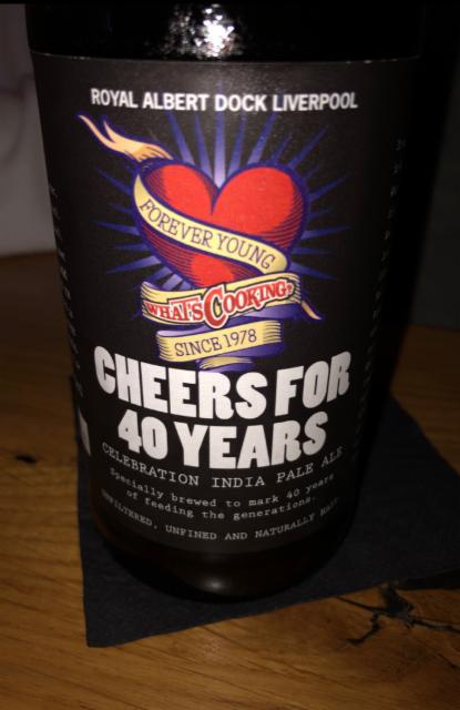 Cheers For 40 Years 5.3%, Brooks Brewhouse Limited, England