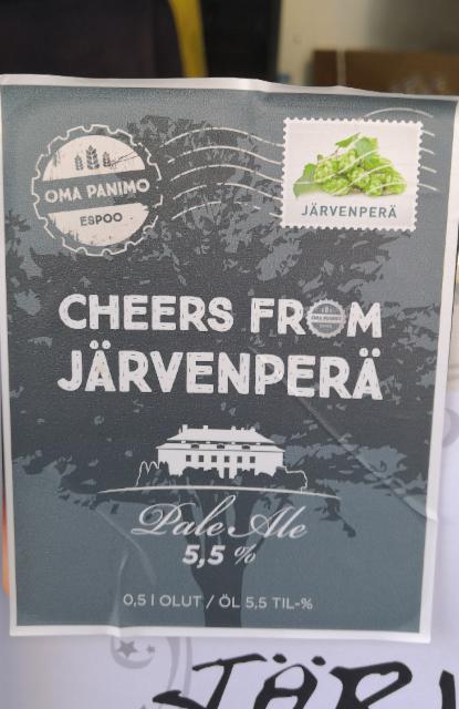 Cheers from Järvenperä 5.5%, Espoon Oma Panimo, Finland