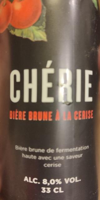 Chérie - Bière brune à la cerise 8.0%, Brasserie Val De Sambre, Belgium