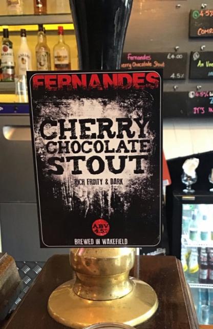 Cherry Chocolate Stout 4.5%, Fernandes Brewery Tap, England