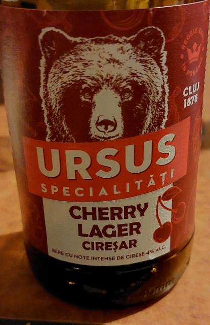 cherry lager 4.0%, Ursus Breweries (SABMiller), Romania
