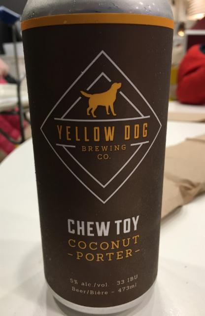 Chew Toy Coconut Porter 5.0%, Yellow Dog Brewing, Canada