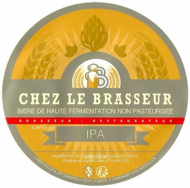 Chez Le Brasseur IPA 5.2%, Chez Le Brasseur, France