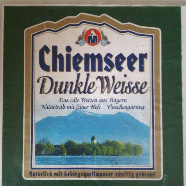 Chiemseer Dunkle Weisse 5.3%, Auerbräu Rosenheimer Spezialitätenbrauerei (Paulaner Brauerei), Germany
