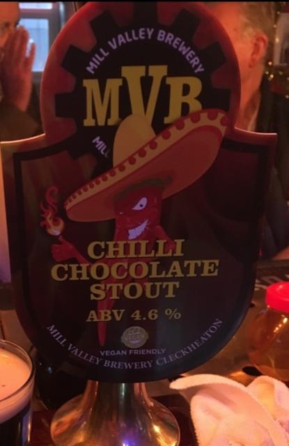 Chilli Chocolate Stout 4.6%, Mill Valley Brewery Ltd, England