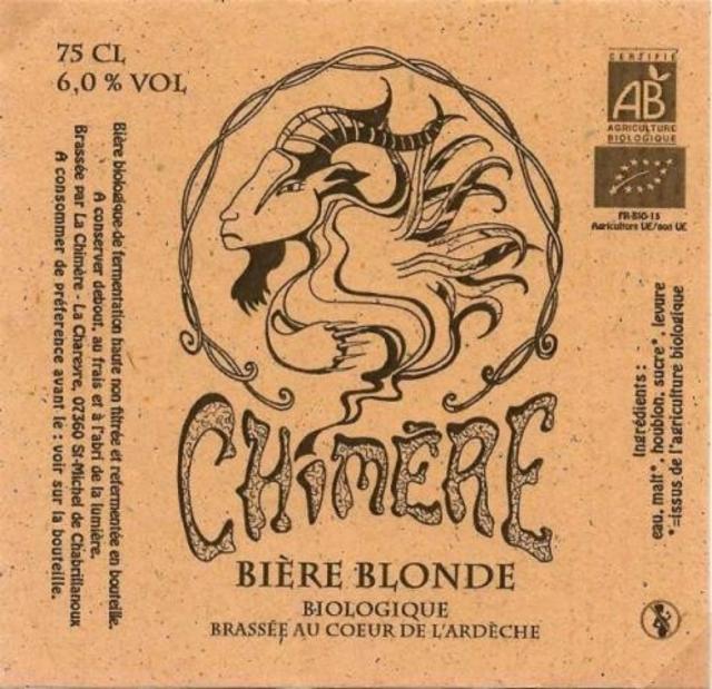 Chimère Blonde 6.0%, Brasserie Des Chimères [Closed], France