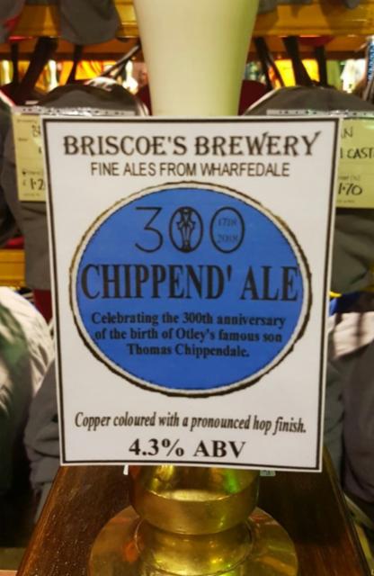 Chippend'ale 4.3%, Briscoe's Brewery, England