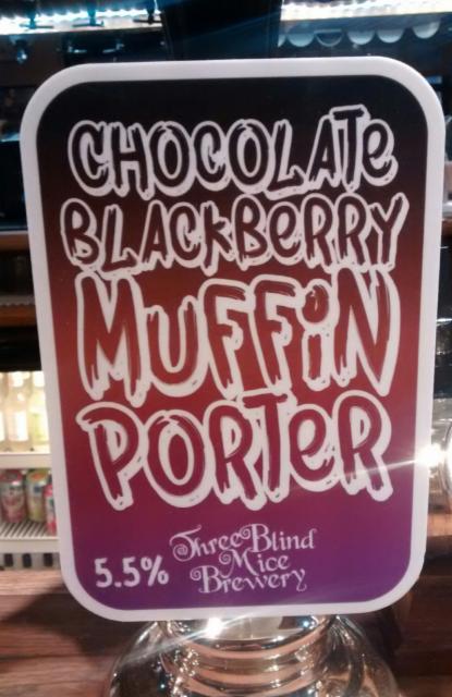 Chocolate Blackberry Muffin Porter 5.5%, Three Blind Mice Brewery, England