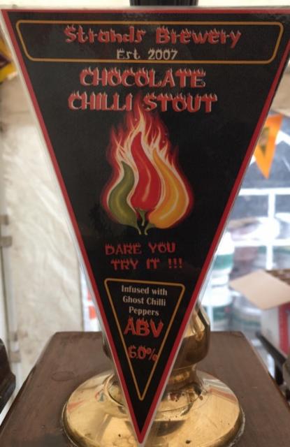 Chocolate Chilli Stout 6.0%, The Strands Inn Brewery, England
