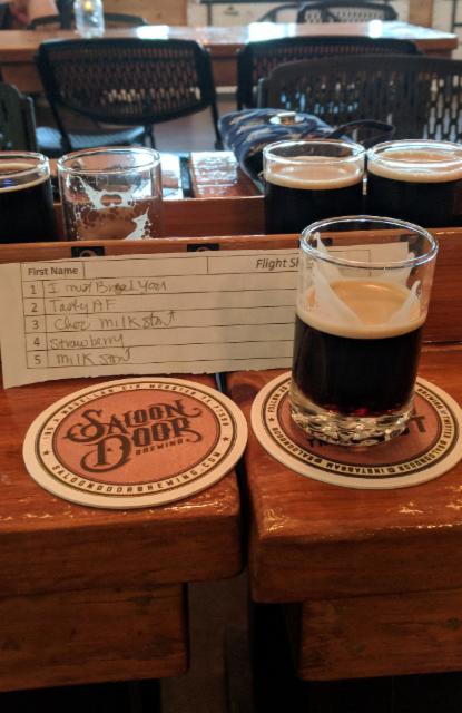 Chocolate Milk Stout 6.0%, Saloon Door Brewing, United States