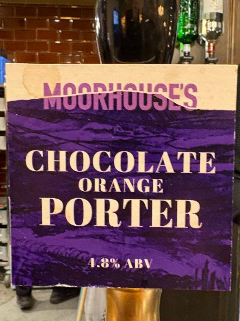 Chocolate Orange Porter, Moorhouse's Brewery