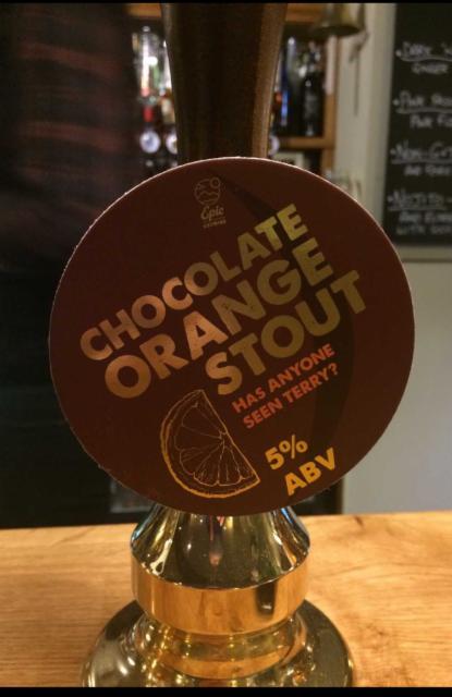Chocolate Orange Stout 5.0%, Epic Brewing UK, England