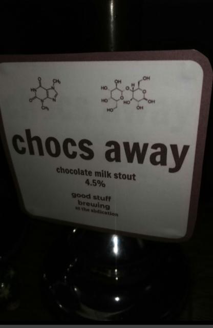 Chocs Away 4.5%, Good Stuff Brewing, England