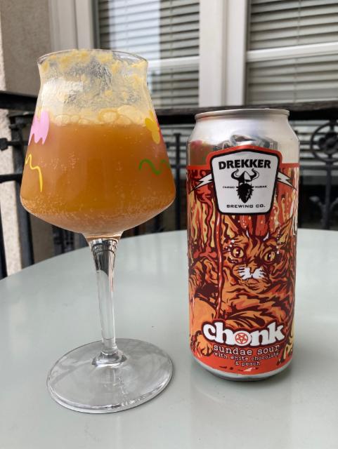 Chonk Sundae sour with white chocolate & peach 6.4%, Drekker Brewing Company, United States
