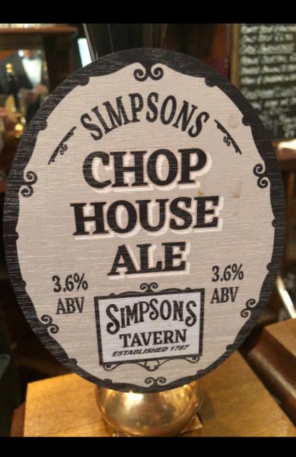 Chop House Ale 3.6%, Simpsons Fine Ales, England