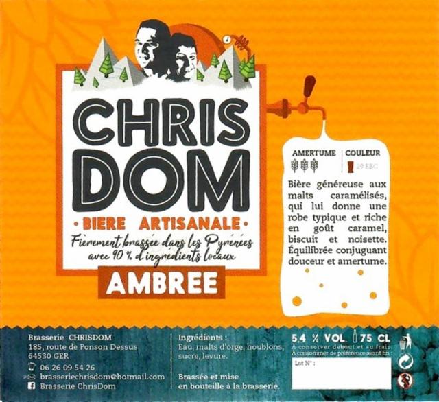 ChrisDom Ambrée 5.4%, Brasserie ChrisDom [Closed], France