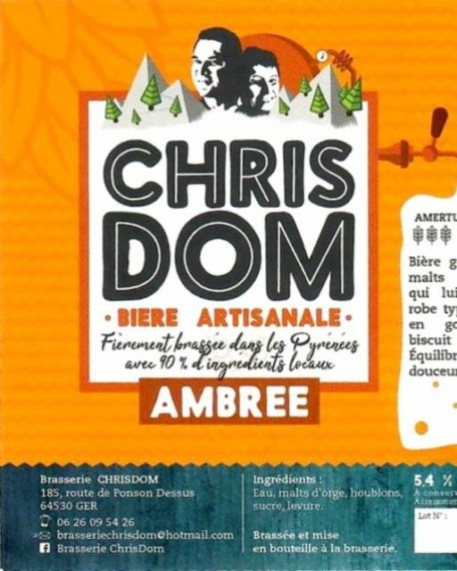 ChrisDom Ambrée 5.4%, Brasserie ChrisDom [Closed], France