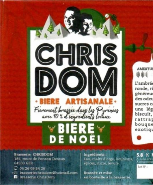 ChrisDom Bière De Noël, Brasserie ChrisDom [Closed]