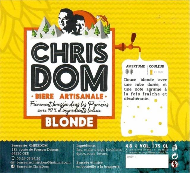 ChrisDom Blonde, Brasserie ChrisDom [Closed]