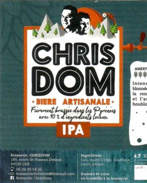 ChrisDom IPA, Brasserie ChrisDom [Closed]