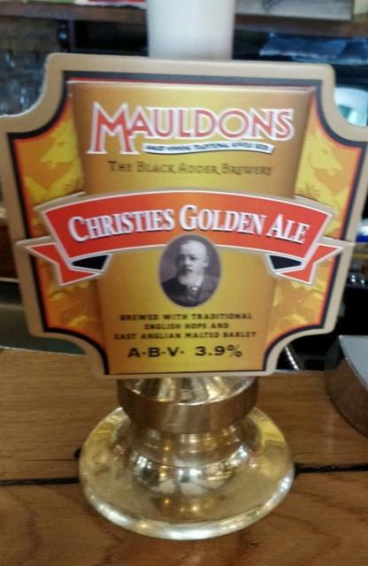Christies Golden Ale 3.9%, Mauldons, England