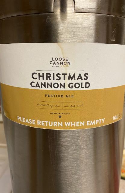 Christmas Cannon Gold 3.5%, Loose Cannon Brewery, England