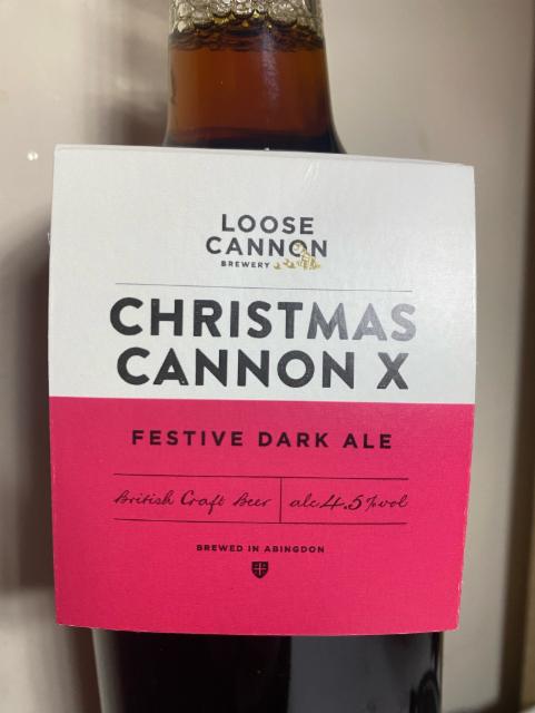 Christmas Cannon X 4.5%, Loose Cannon Brewery, England