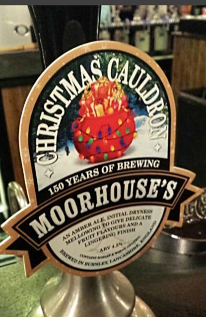 Christmas Cauldron 4.2%, Moorhouse's Brewery, England