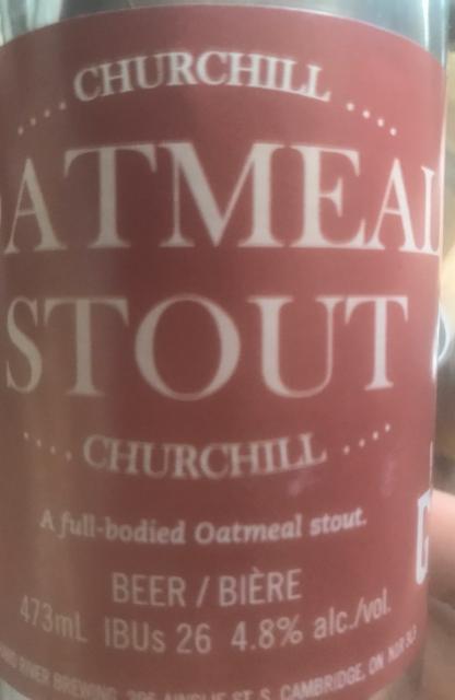 Churchill Oatmeal Stout 4.8%, Grand River Brewing, Canada