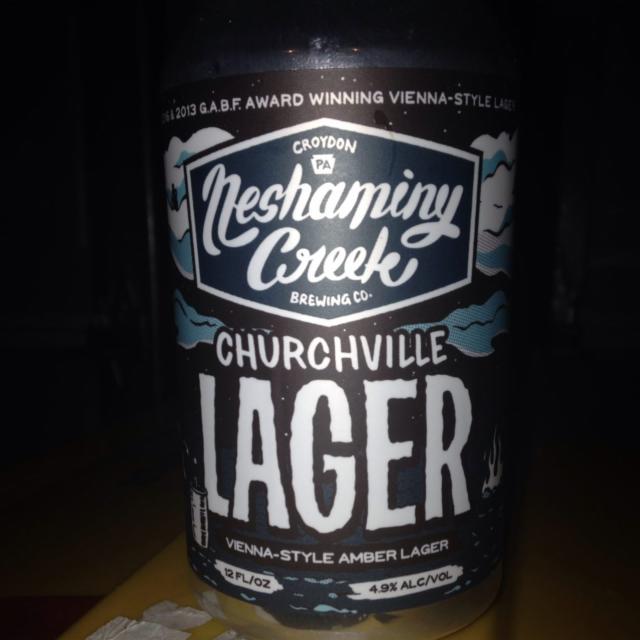 Churchville Lager 4.9%, Neshaminy Creek Brewing Company, United States