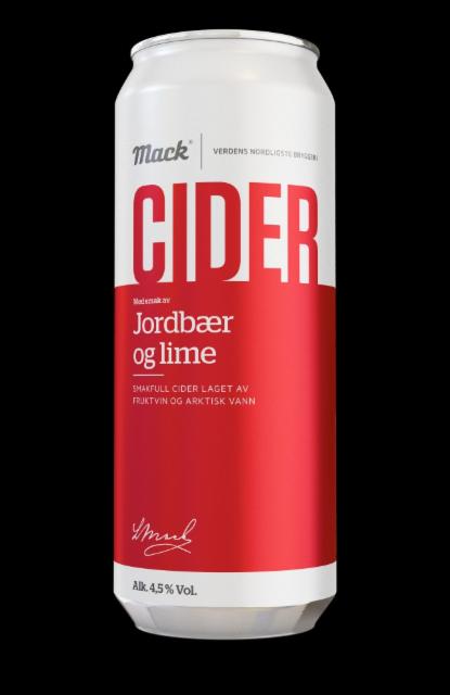 CIDER Jordbær 4.5%, Macks Ølbryggeri, Norway