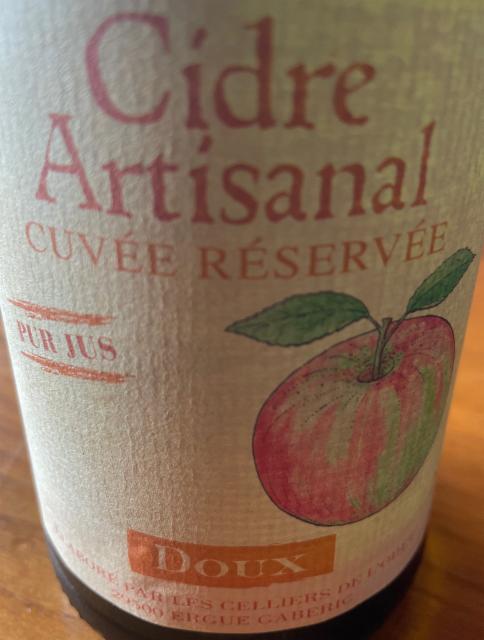 Cidre Artisanal Cuvée Réservée Doux 2.0%, Les Celliers Associés, France